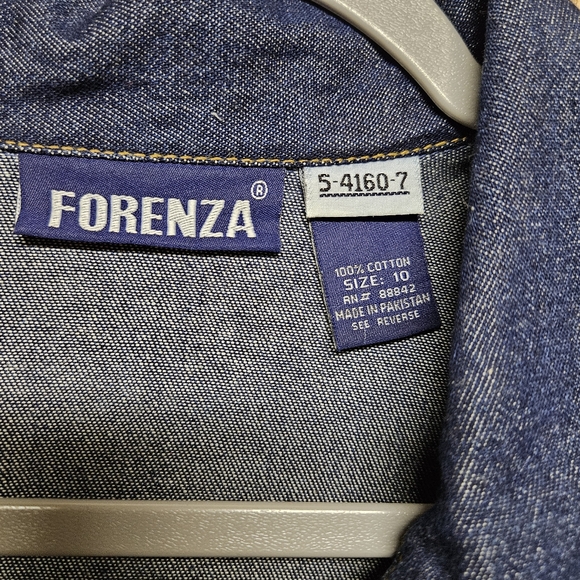 Vintage Forenza  Belted Button-Up Denim  Dress 5-4160-7 Cotton Size 10 Y2K - Picture 6 of 6